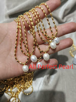 Load image into Gallery viewer, Gold Beads Chain Pearl Necklace - BestShop
