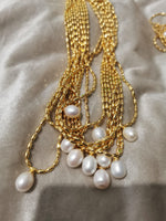 Load image into Gallery viewer, Gold Beads Chain Pearl Necklace - BestShop
