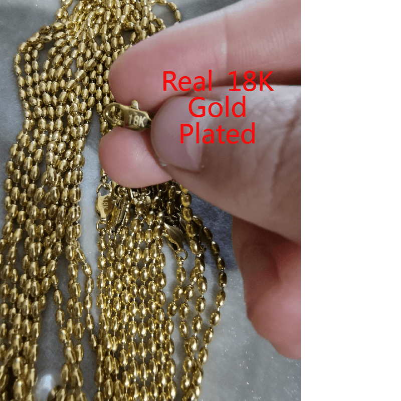 Gold Beads Chain Pearl Necklace - BestShop