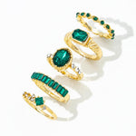Load image into Gallery viewer, Green Crystal Ring Sets - BestShop
