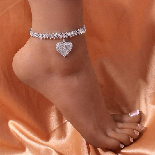 Huitan Rhinestone Chain Women Anklets - BestShop