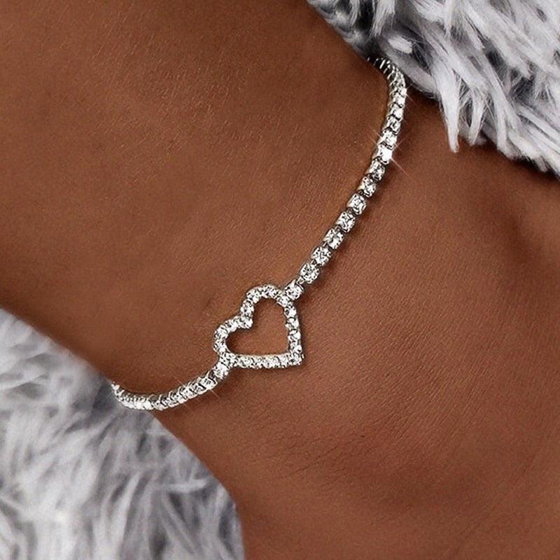 Huitan Rhinestone Chain Women Anklets - BestShop