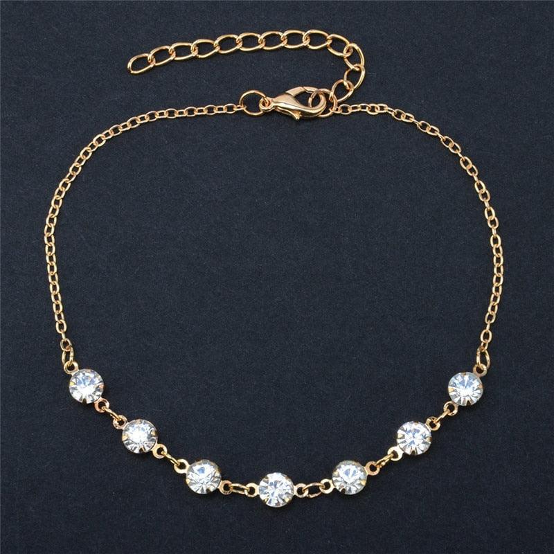 Huitan Rhinestone Chain Women Anklets - BestShop