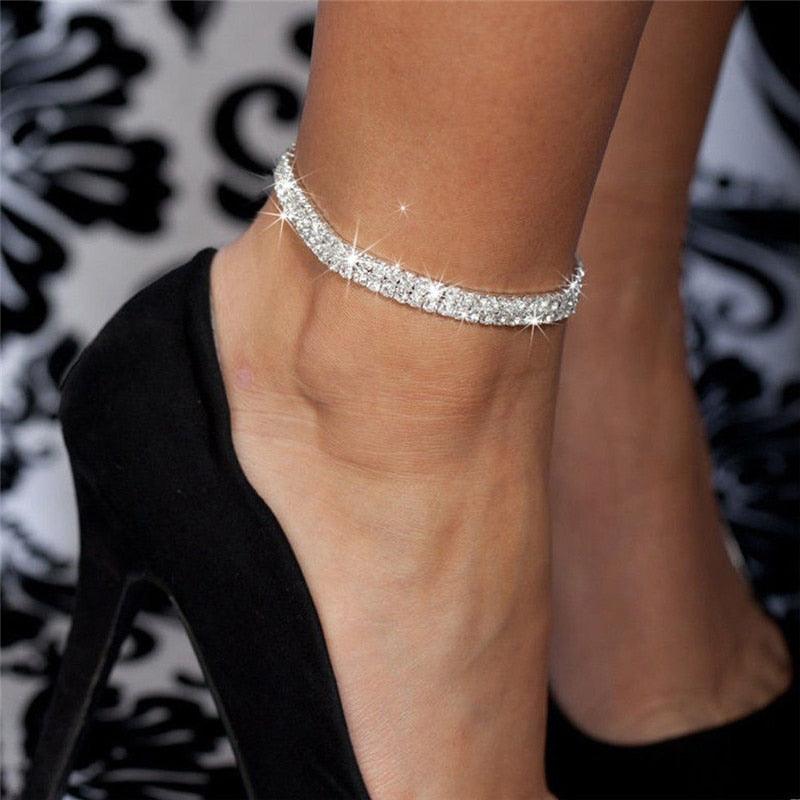 Huitan Rhinestone Chain Women Anklets - BestShop