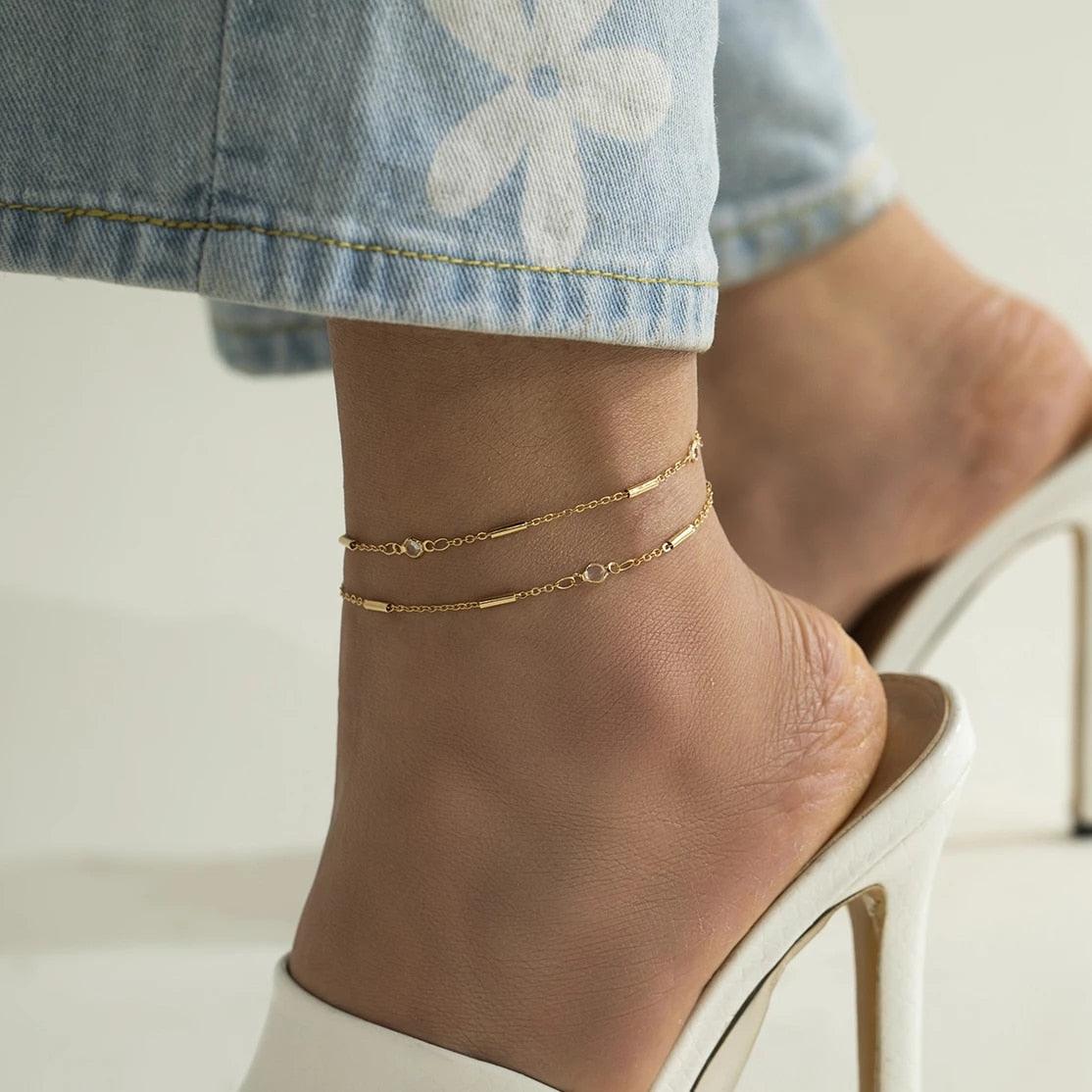 Ingemark Adjustable Chain Anklet Bracelet for Women - BestShop
