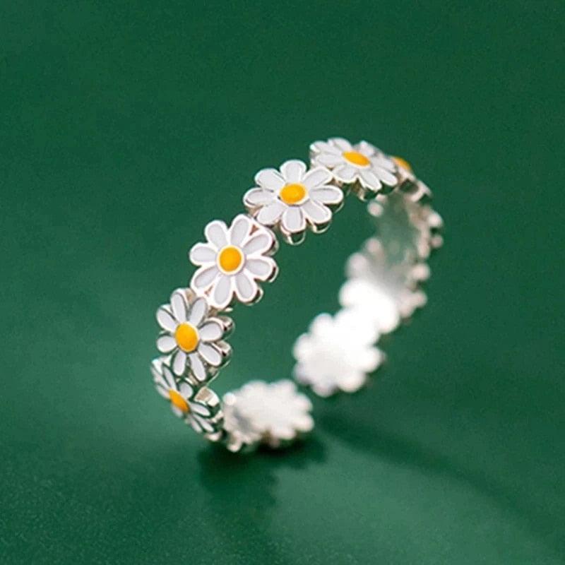Korean Style Vintage Daisy Flower Rings For Women - BestShop