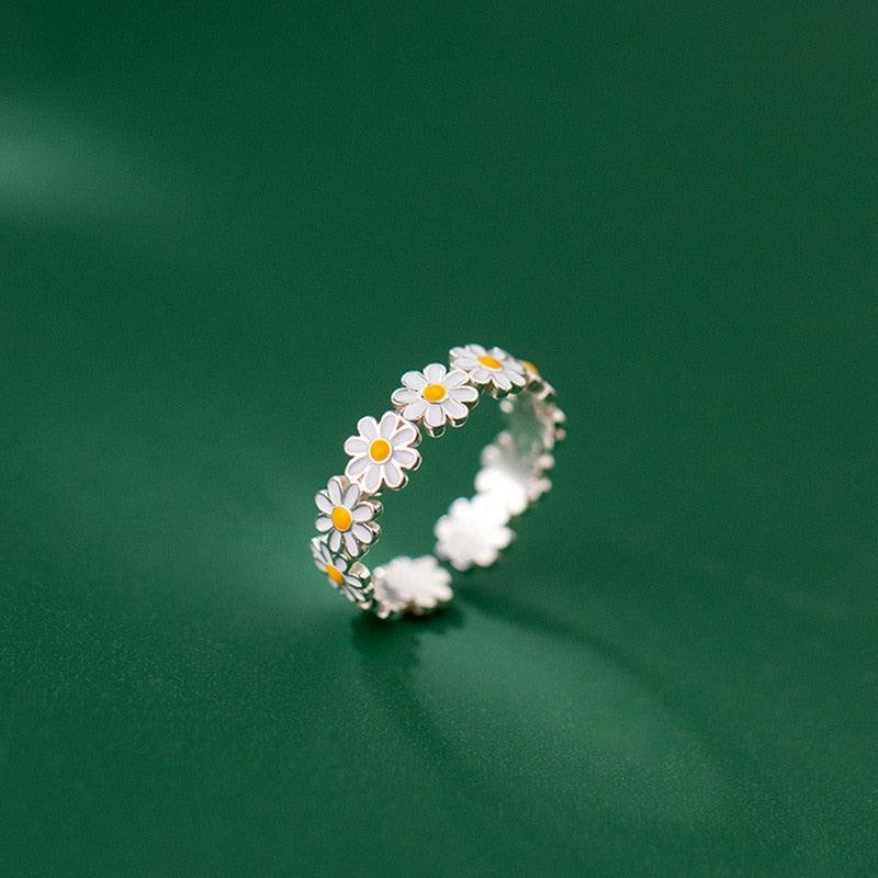 Korean Style Vintage Daisy Flower Rings For Women - BestShop