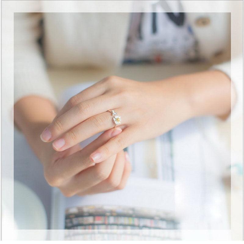 Korean Style Vintage Daisy Flower Rings For Women - BestShop