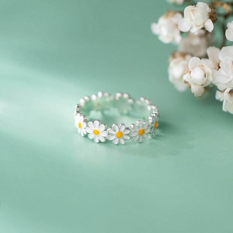 Korean Style Vintage Daisy Flower Rings For Women - BestShop