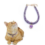 Load image into Gallery viewer, Luxury Crystal Cat Collar Heart Gem Pendant - BestShop
