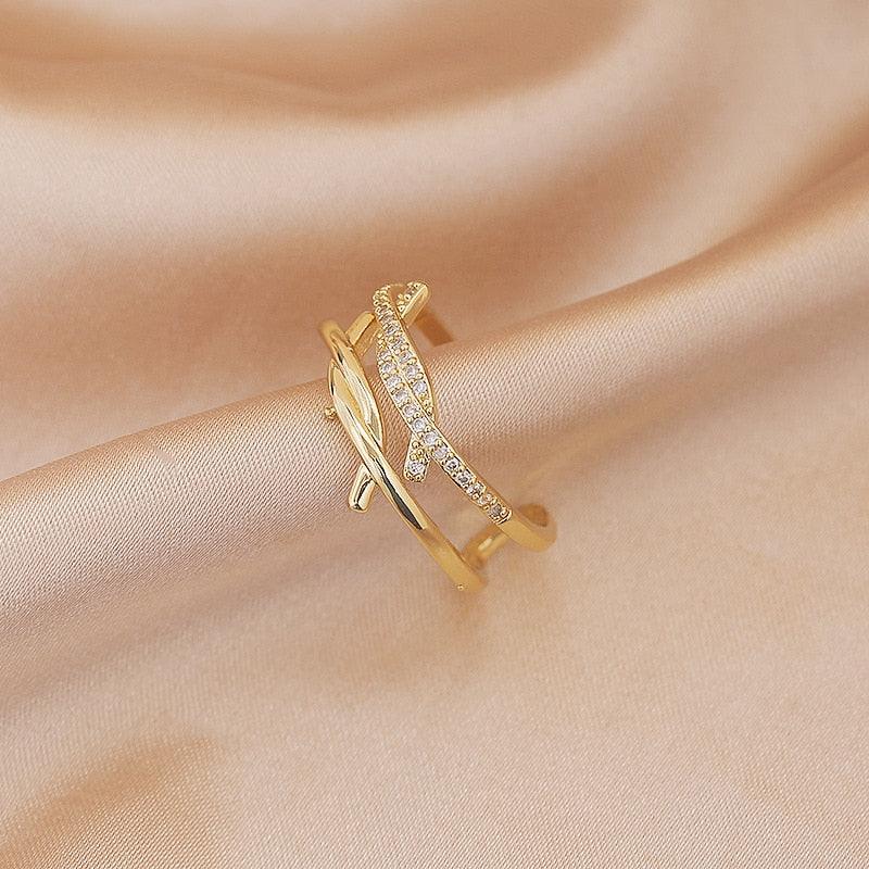 Luxury Gold Color Pearl Zircon Rings for Woman - BestShop