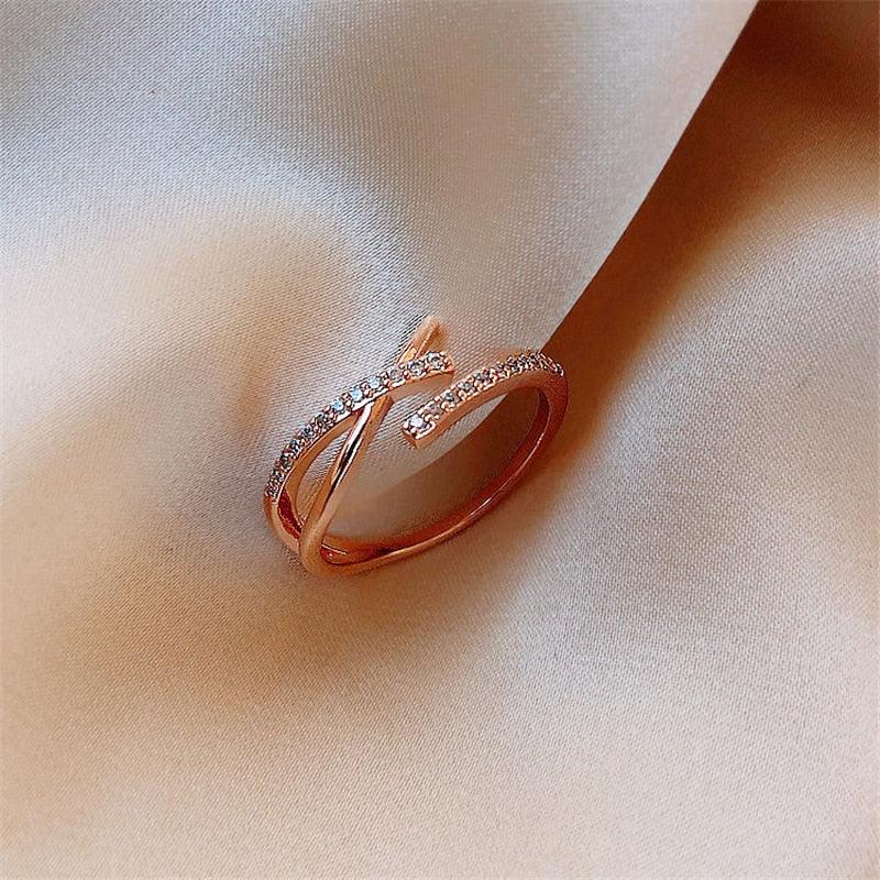 Luxury Gold Color Pearl Zircon Rings for Woman - BestShop