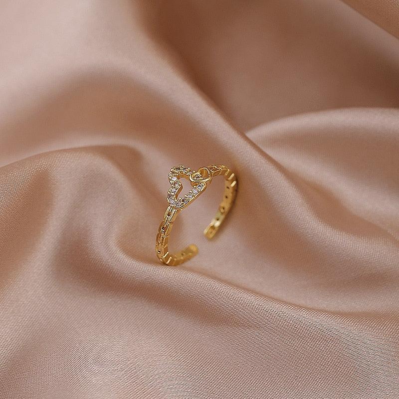Luxury Gold Color Pearl Zircon Rings for Woman - BestShop