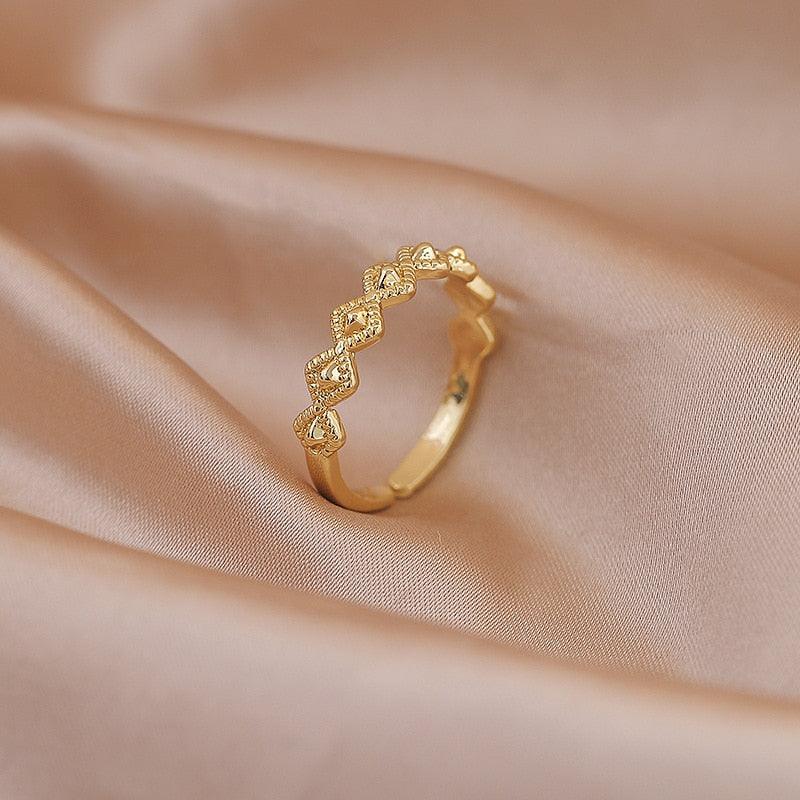 Luxury Gold Color Pearl Zircon Rings for Woman - BestShop