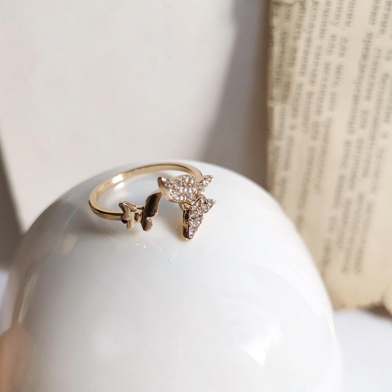 Luxury Gold Color Pearl Zircon Rings for Woman - BestShop