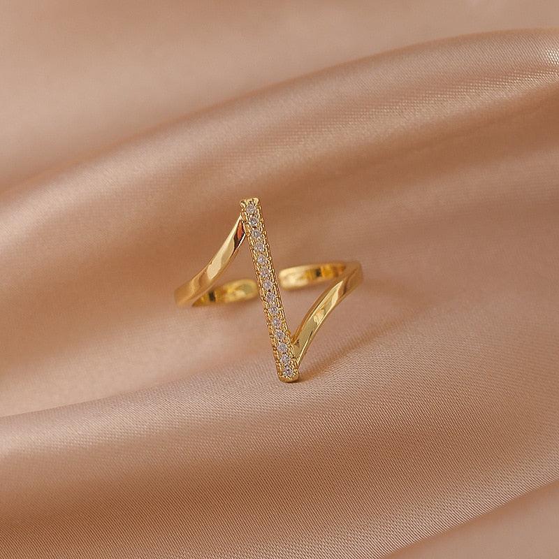 Luxury Gold Color Pearl Zircon Rings for Woman - BestShop