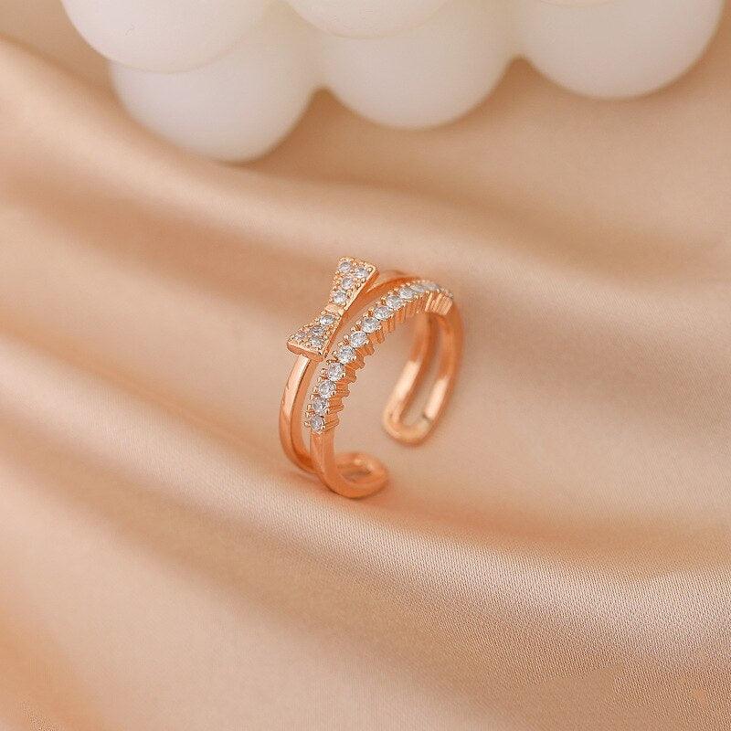Luxury Gold Color Pearl Zircon Rings for Woman - BestShop