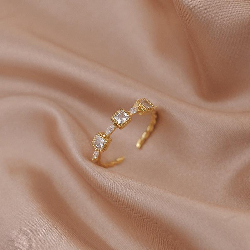 Luxury Gold Color Pearl Zircon Rings for Woman - BestShop