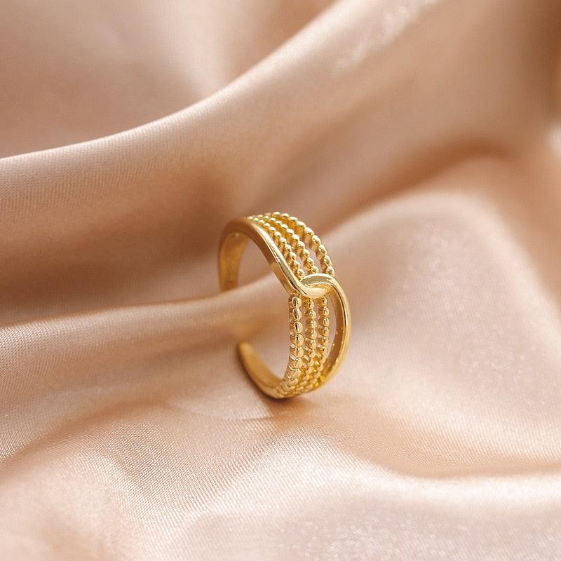 Luxury Gold Color Pearl Zircon Rings for Woman - BestShop