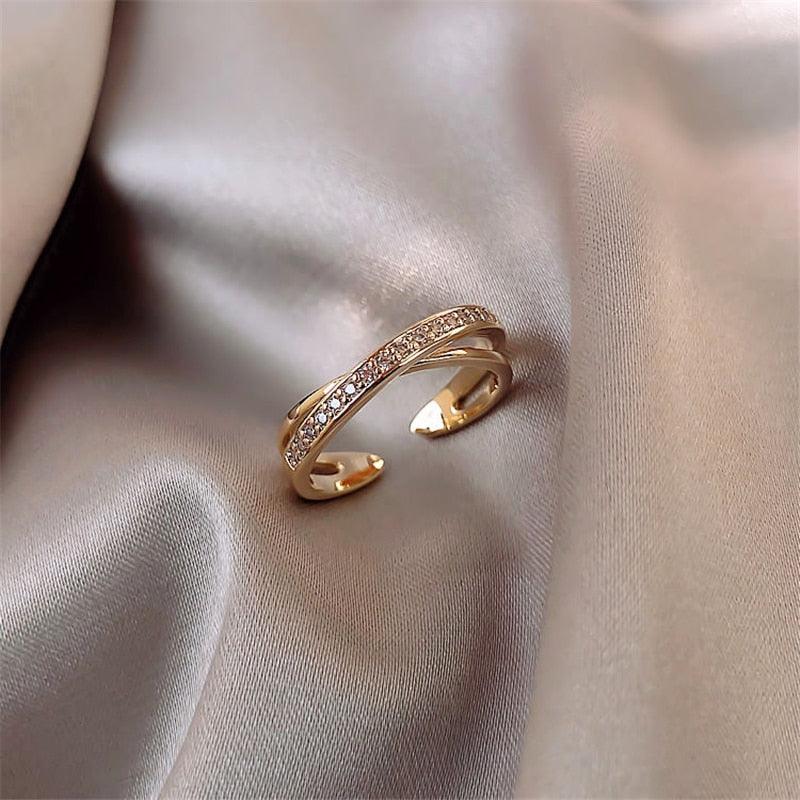 Luxury Gold Color Pearl Zircon Rings for Woman - BestShop