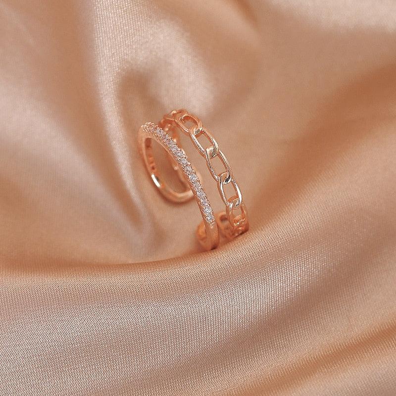 Luxury Gold Color Pearl Zircon Rings for Woman - BestShop