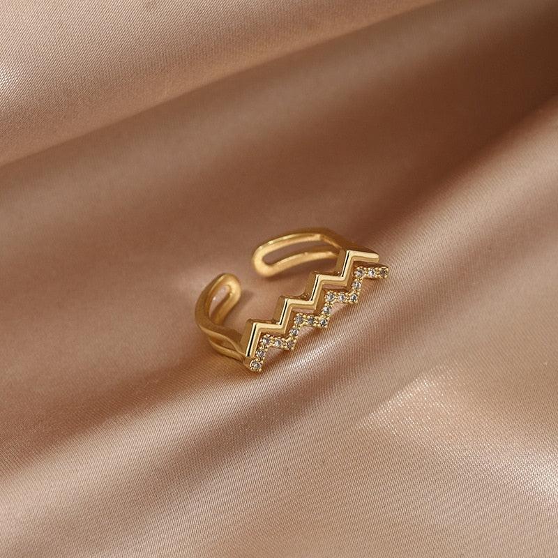 Luxury Gold Color Pearl Zircon Rings for Woman - BestShop