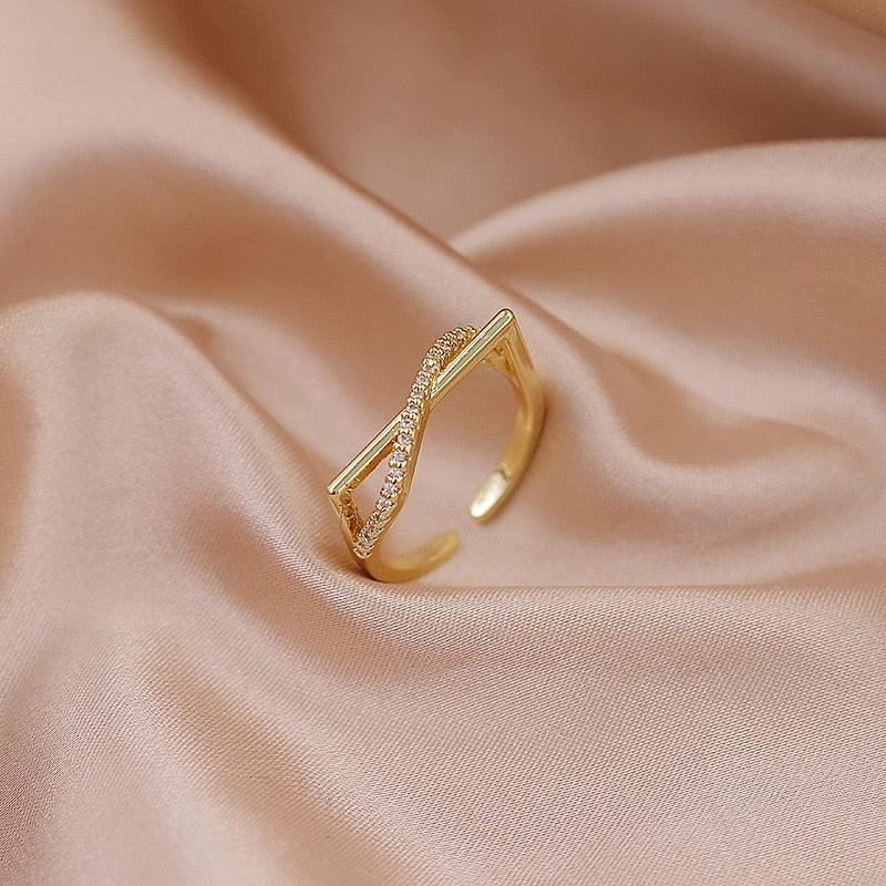 Luxury Gold Color Pearl Zircon Rings for Woman - BestShop