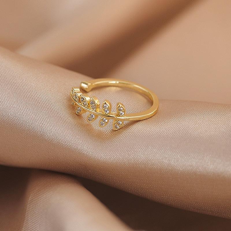 Luxury Gold Color Pearl Zircon Rings for Woman - BestShop