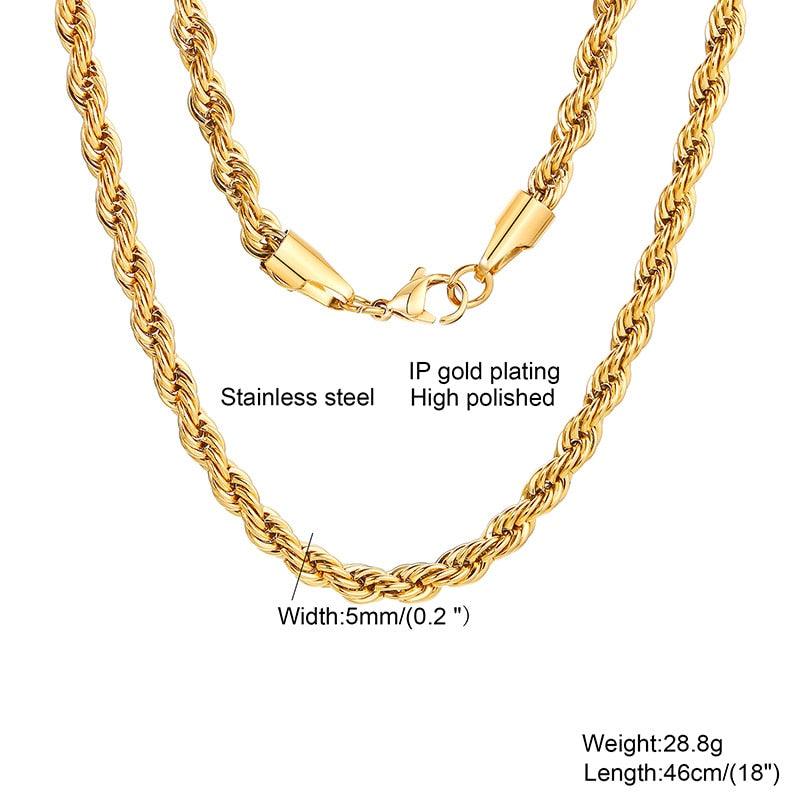 Men Stainless Steel Ropes Long Necklace - BestShop