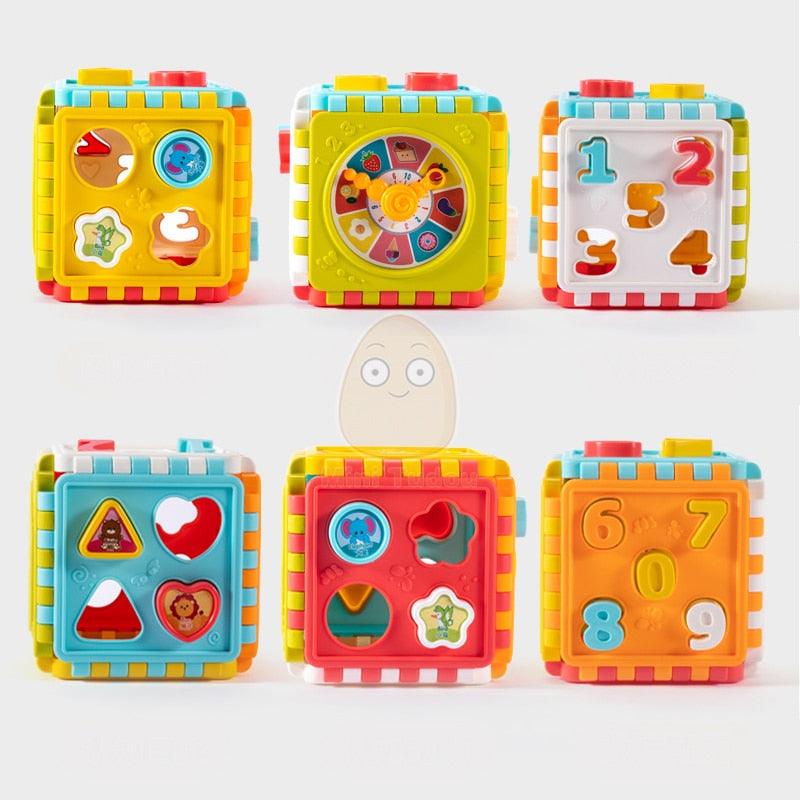 Montessori Game Baby Activity Cube Shape Match Sorter Box - BestShop