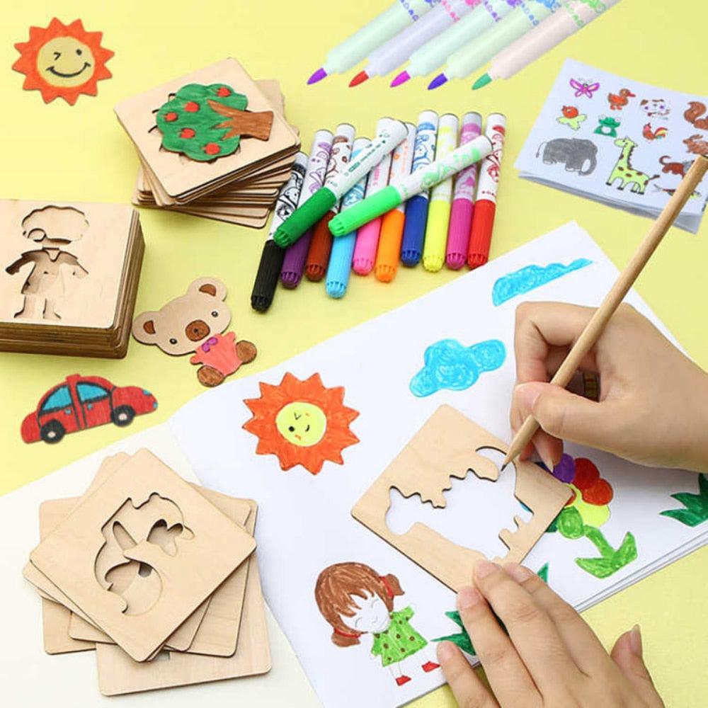 Montessori Kids Toys Drawing Toys Wooden DIY Painting - BestShop