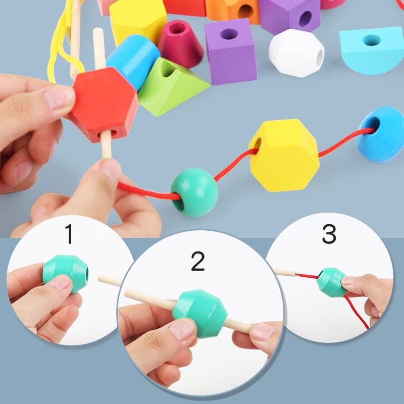 Montessori Wooden Toys Color Shape Matching Puzzle - BestShop