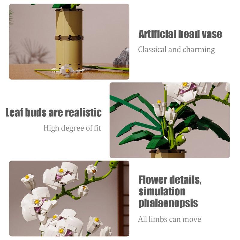 Orchid Flowers Building Blocks Set - BestShop