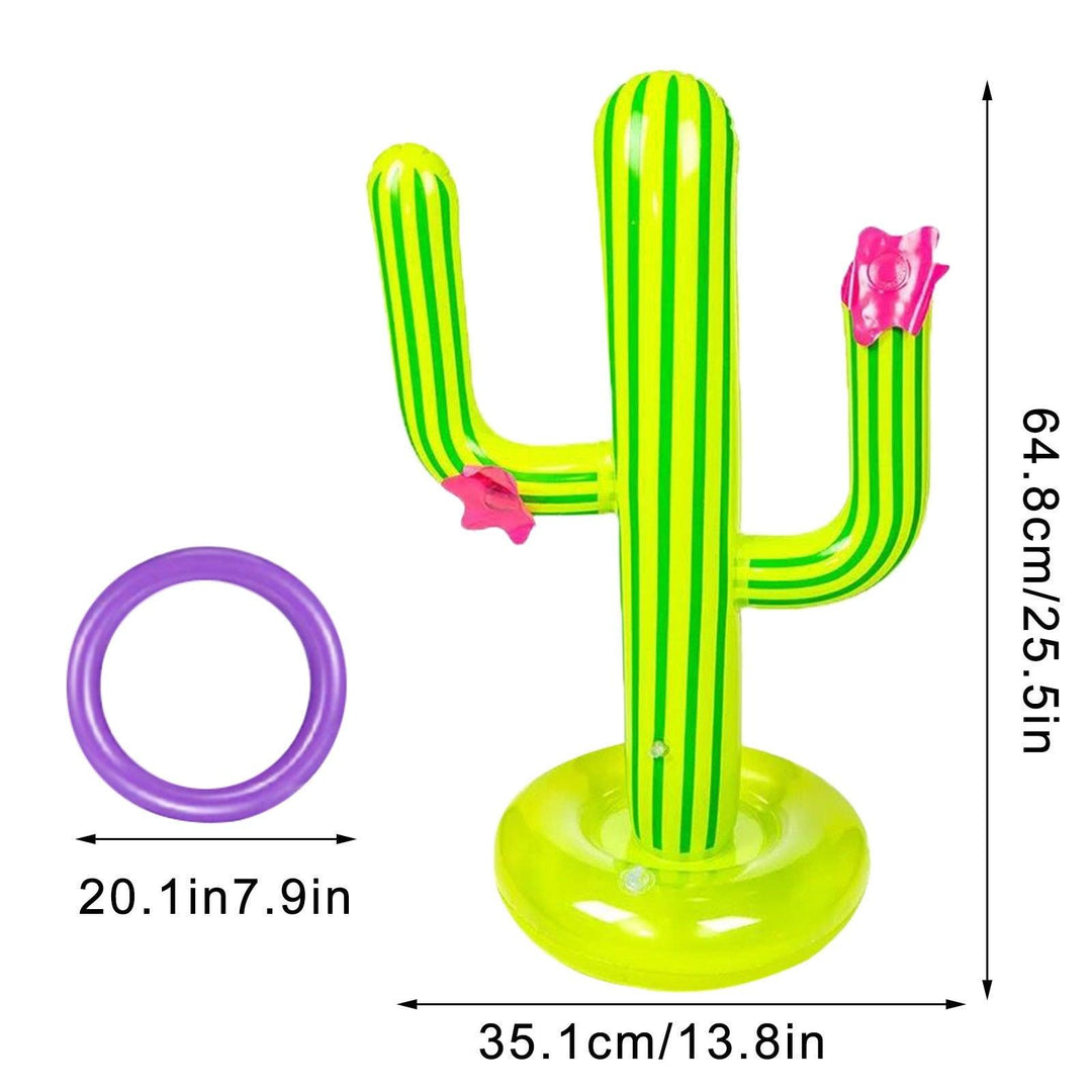 Outdoor Swimming Pool Inflatable Cactus Ring Toss Game Set - BestShop