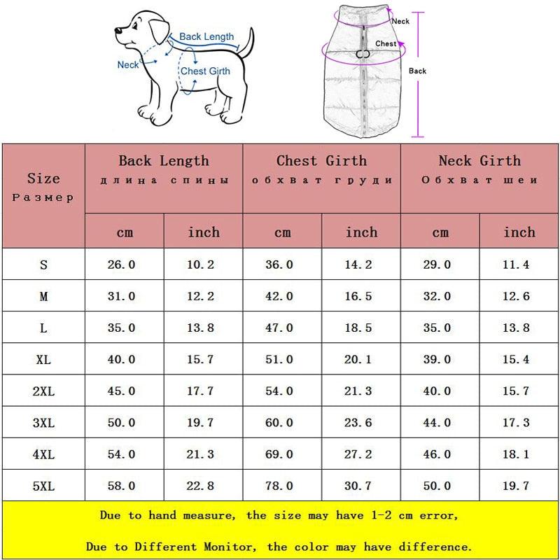 Padded Waterproof Pet Zipper Jacket For Dogs - BestShop