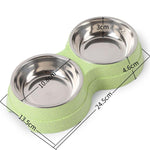 Load image into Gallery viewer, Pet Stainless Steel Double Bowl Feeder - BestShop
