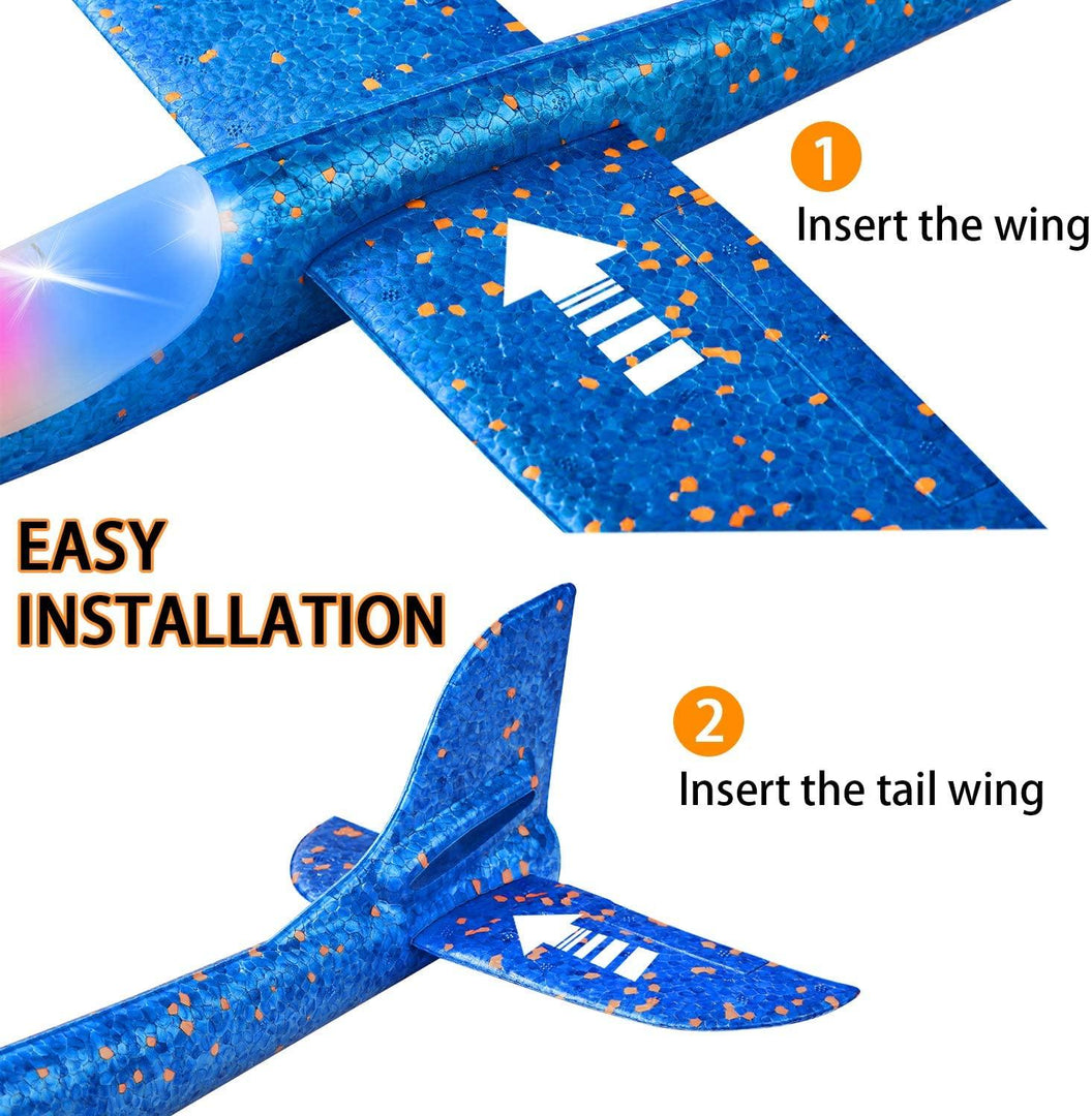 Plane Flying Glider Toy With LED Light - BestShop