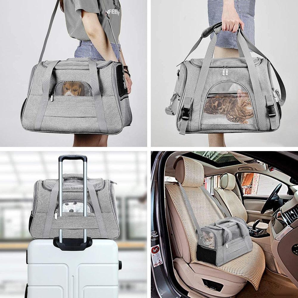 Portable Pet Carrier Bag With Mesh Window Airline Approved - BestShop