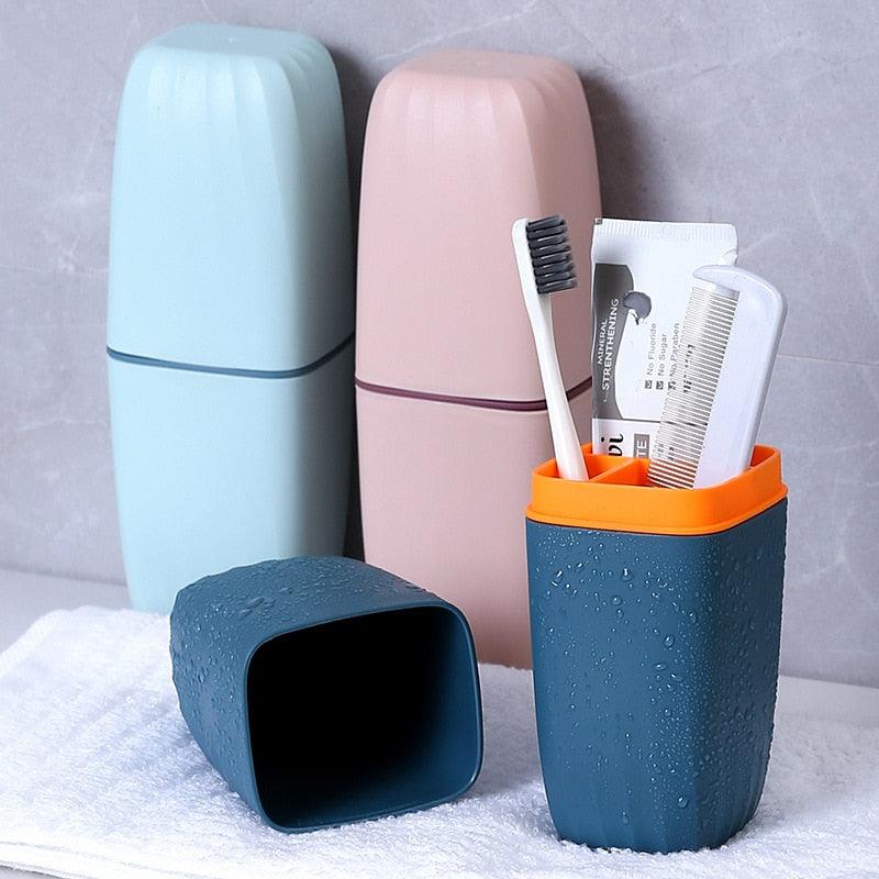 Portable Toothbrush Toothpaste Holder Cup Box - BestShop