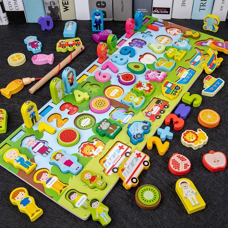 QWZ Kids Montessori Educational Wooden Math Toys - BestShop