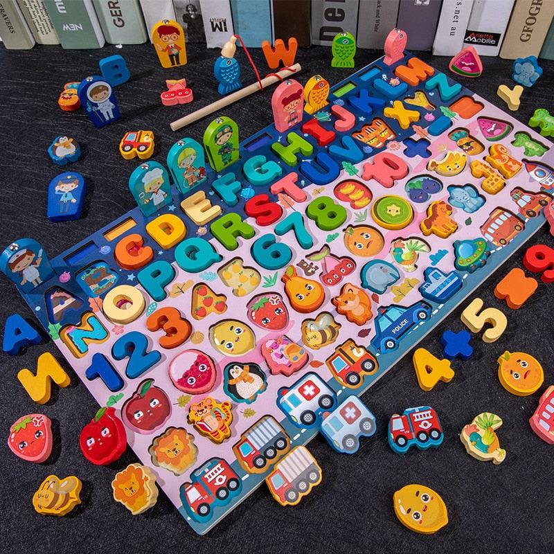 QWZ Kids Montessori Educational Wooden Math Toys - BestShop