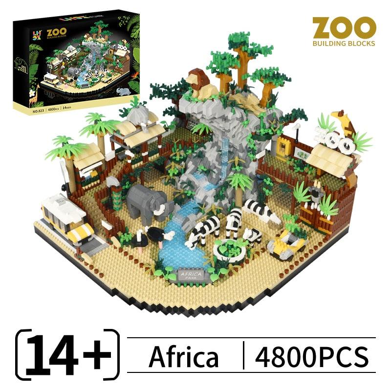 Rainforest Panda Zoo Building Blocks Set - BestShop