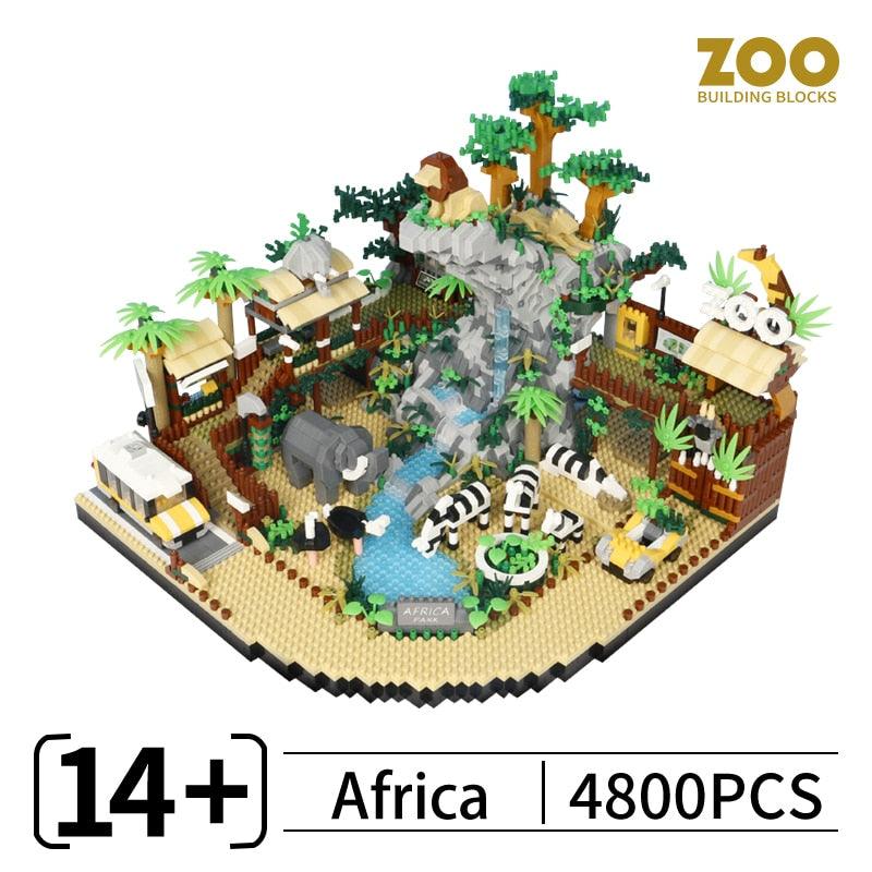 Rainforest Panda Zoo Building Blocks Set - BestShop