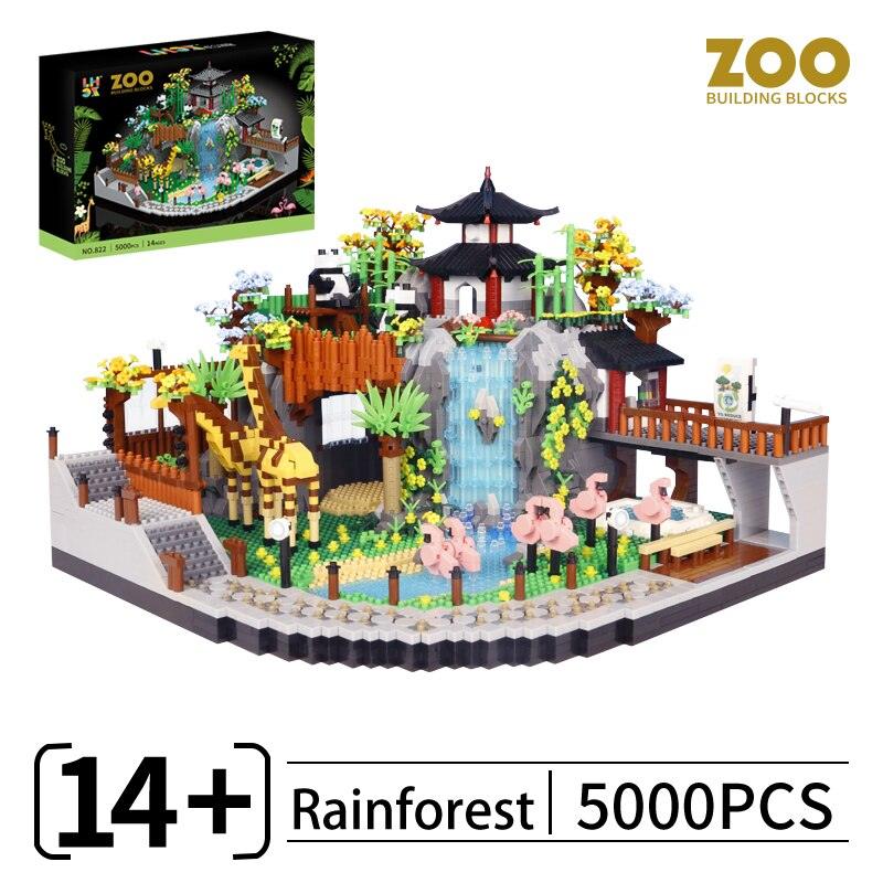 Rainforest Panda Zoo Building Blocks Set - BestShop