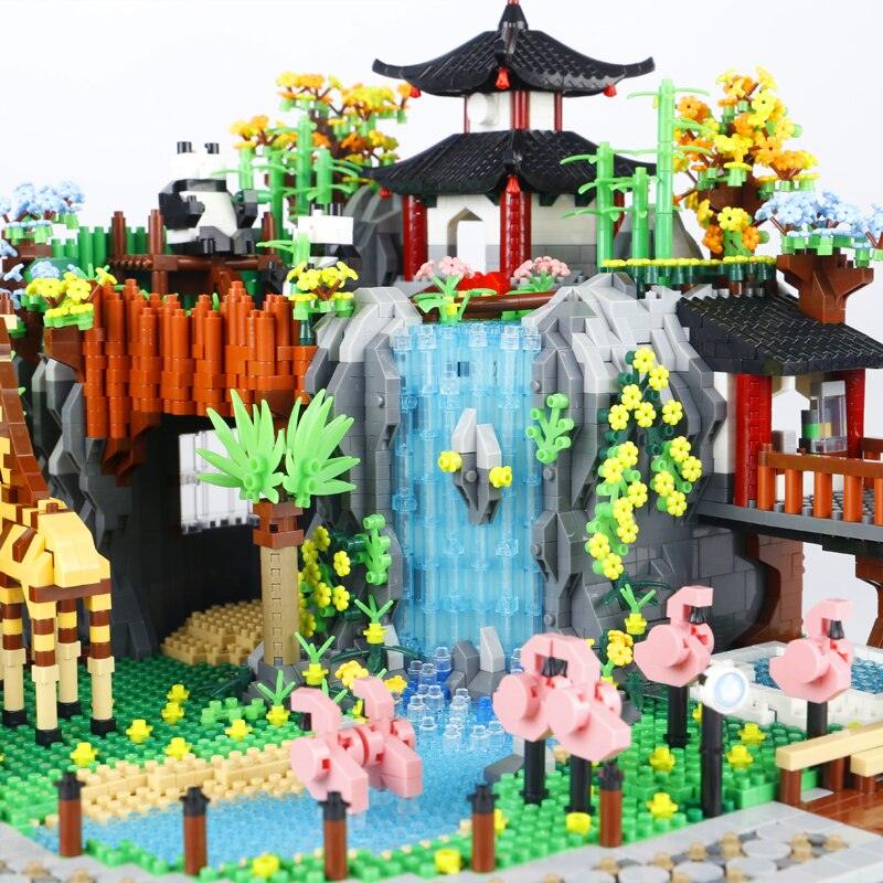 Rainforest Panda Zoo Building Blocks Set - BestShop