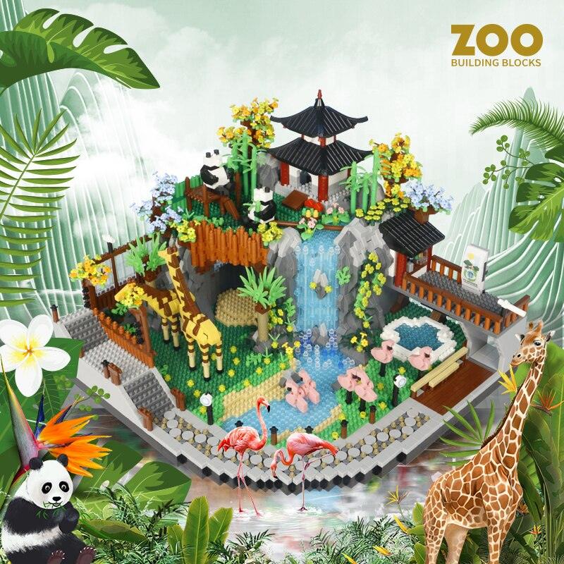 Rainforest Panda Zoo Building Blocks Set - BestShop