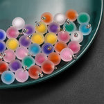 Load image into Gallery viewer, Resin Frosted Multicolor Heart Charms 10PCs - BestShop
