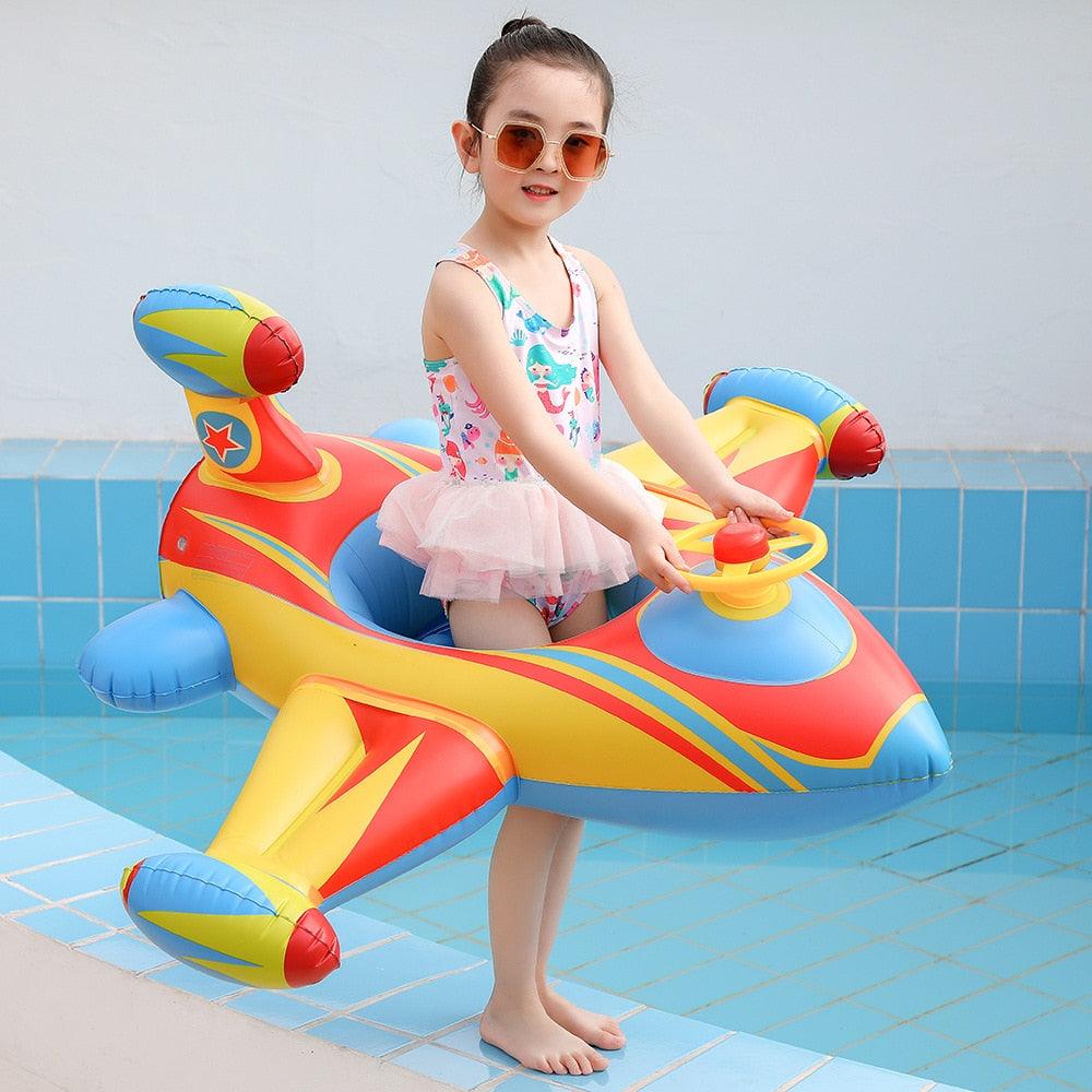 Rooxin Airplane Infant Float Pool Swimming Ring - BestShop