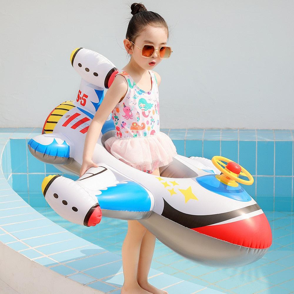 Rooxin Airplane Infant Float Pool Swimming Ring - BestShop