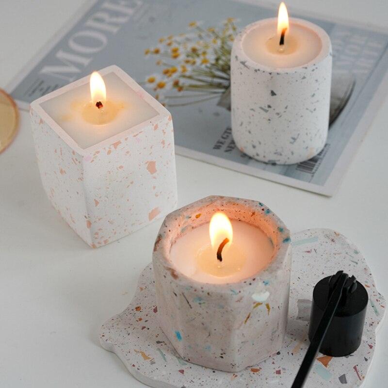 Round Concrete Planter Silicone Candle Making Mold Home Decoration - BestShop